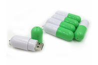 Comprimido plástico USB da cor verde do tipo 8GB 3,0 da vida da mostra da fonte da fábrica com logotipo e pacote personalizados