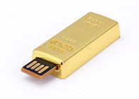Barra de ouro material USB do metal da fonte 16G 3,0 da fábrica de USB com tipo personalizado da vida da mostra do logotipo