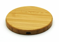 Rádio que carrega o material de bambu de madeira do bordo do banco do poder da forma redonda