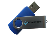 metal alaranjado USB da torção do giro da cor 2,0 2G com tipo personalizado da vida da mostra do logotipo e do pacote