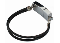 Movimentação prateada do flash de USB do metal com capacidade de armazenamento alta da corda de Keychain