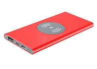 Banco vermelho do poder do Usb C, banco sem fio portátil personalizado do poder do carregador do logotipo